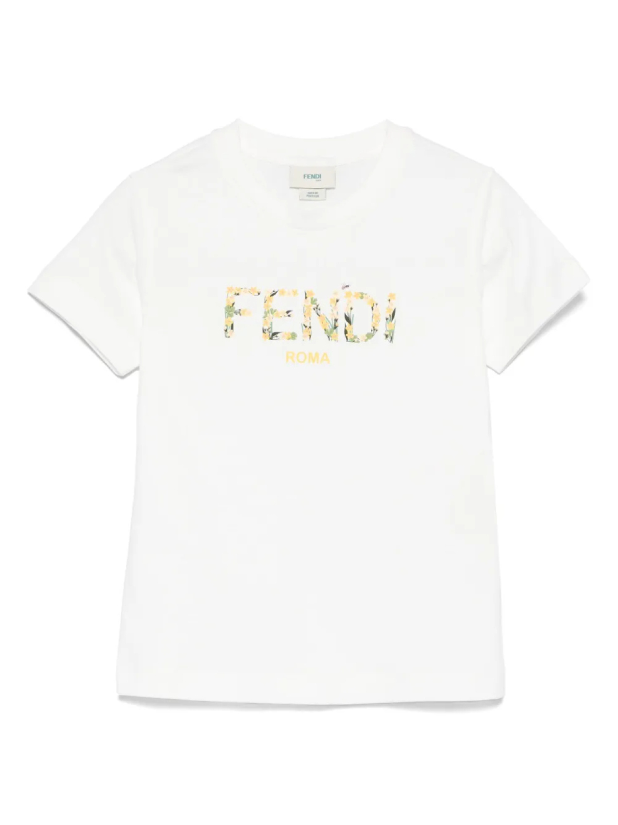 

Футболка с логотипом Fendi Kids, белый