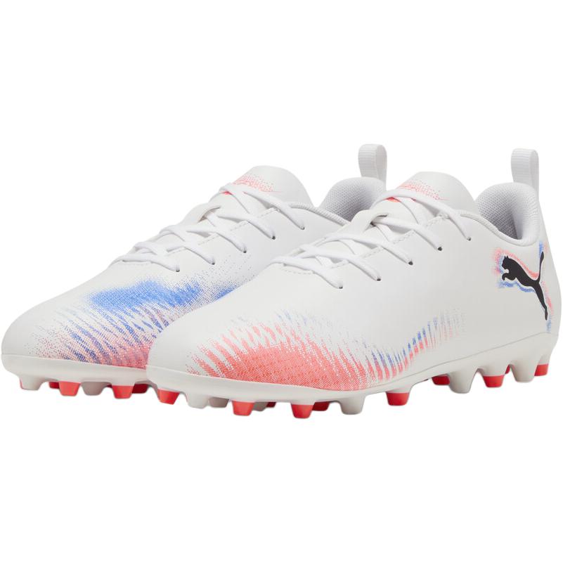 PUMA FUTURE 8 Low Top детские футбольные бутсы белый/оранжевый красный/черный kids' — фото 4