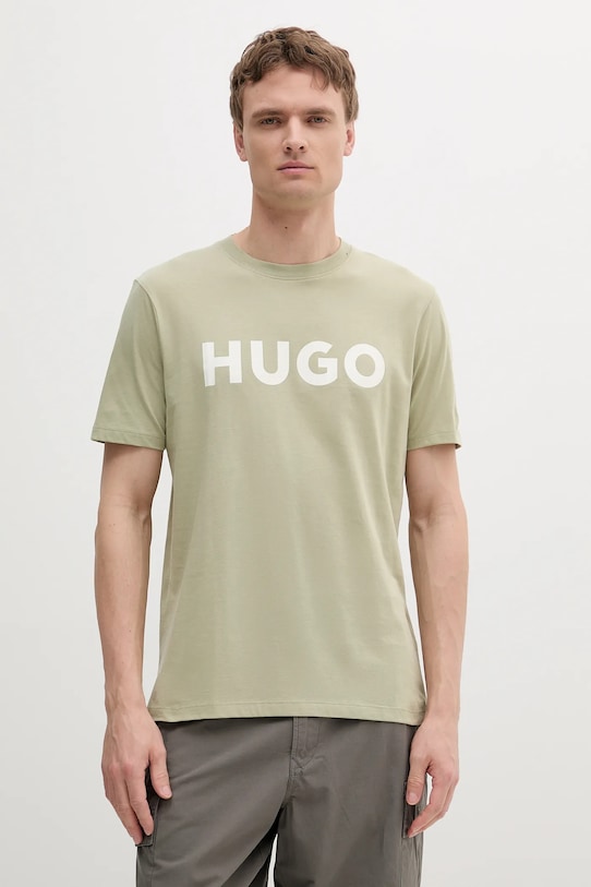

Хлопковая футболка Hugo, зеленый