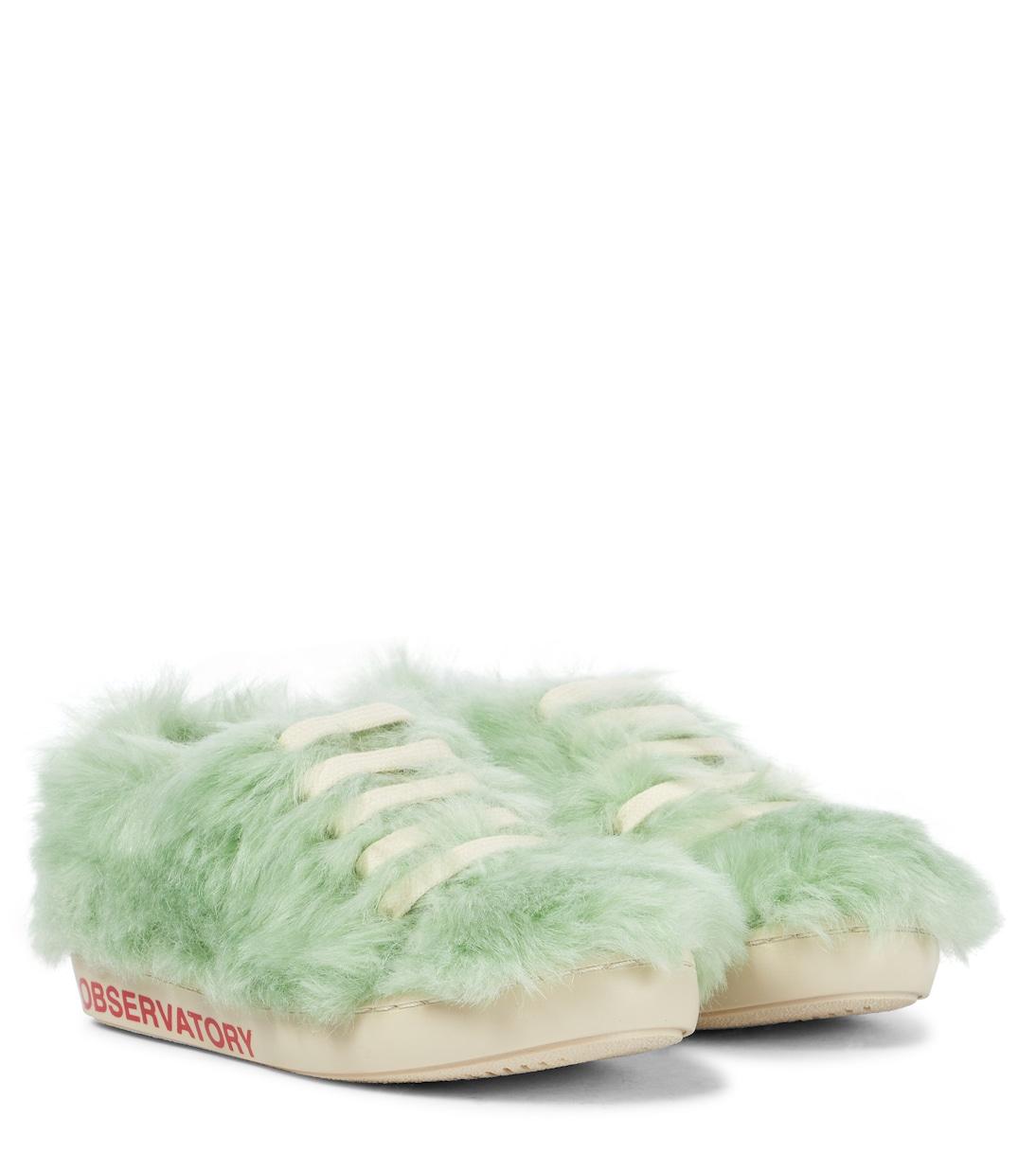 

Кроссовки из искусственного меха Зайчик The Animals Observatory, зеленый