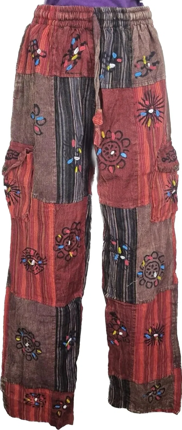 Широкие брюки Yoga Pant, Karma Handicrafts, Patchwork, красный