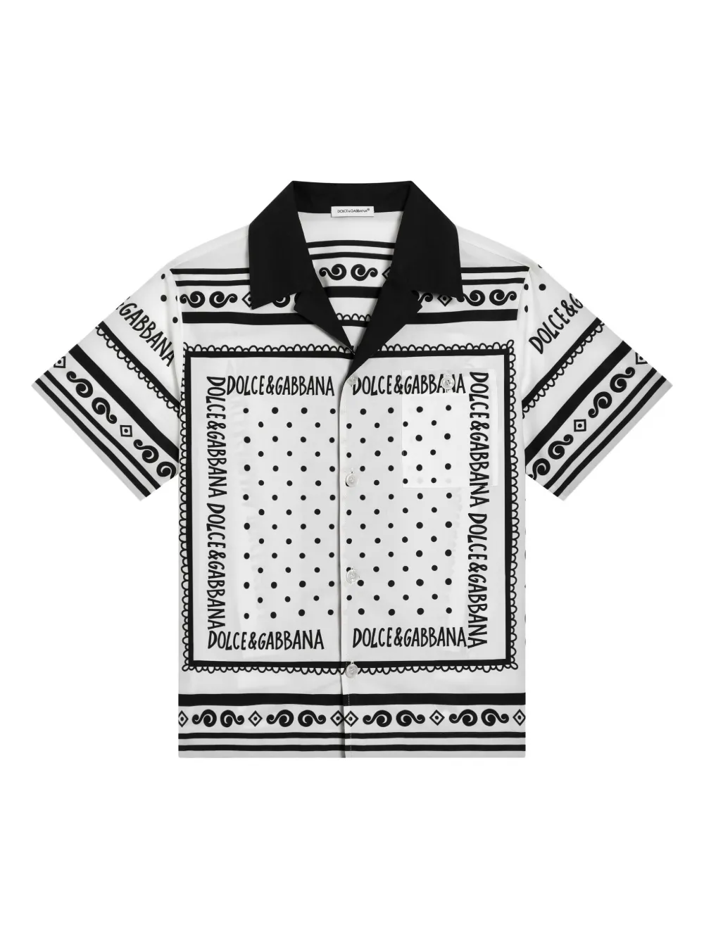 

Поплиновая рубашка Dolce & Gabbana Kids, белый