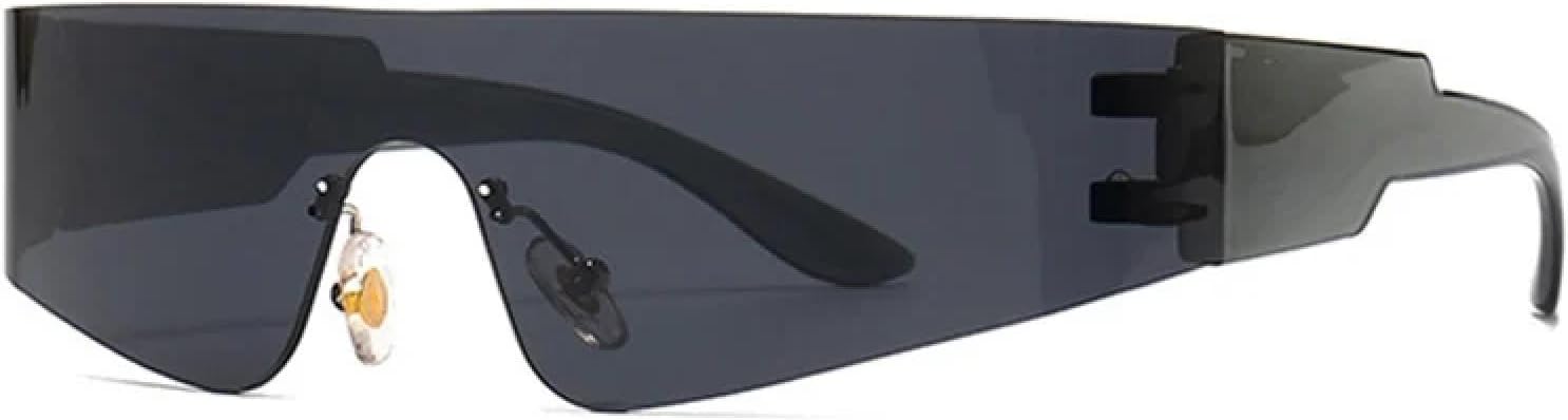 

Ретро уникальные цельные мужские солнцезащитные очки, модные, с разноцветными зеркальными линзами, защитой от УФ-излучения UV400, спортивные, для вождения, женские, в стиле панк TVTBBVV, Grey Grey