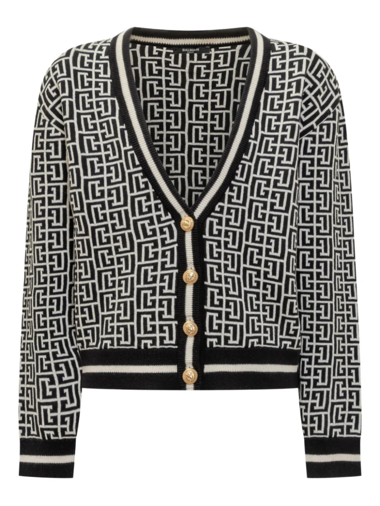

Кардиган Balmain Kids с монограммой, белый