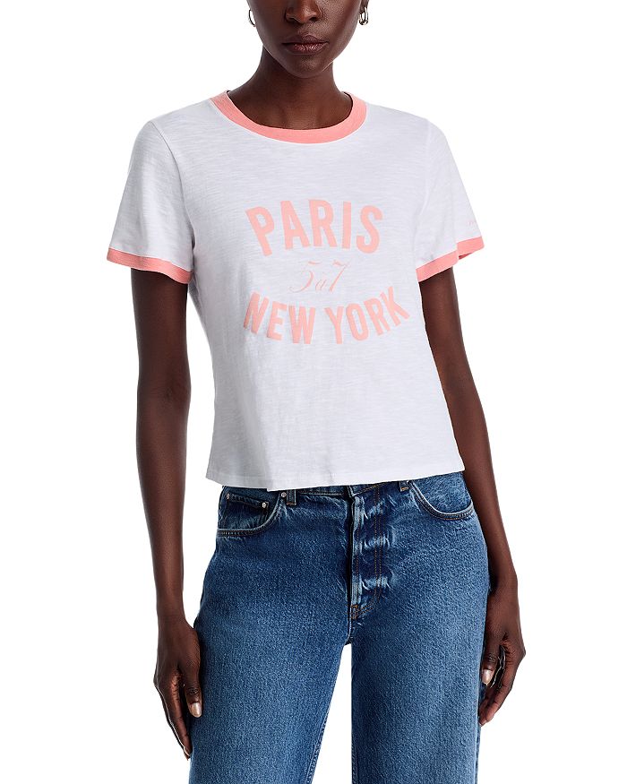 

Футболка Paris New York Ringer Cinq à Sept, мультиколор