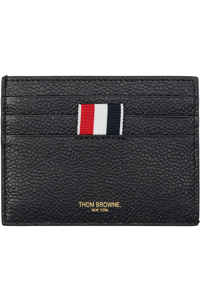 

Отделение для карточек с зернистой текстурой Thom Browne, черный