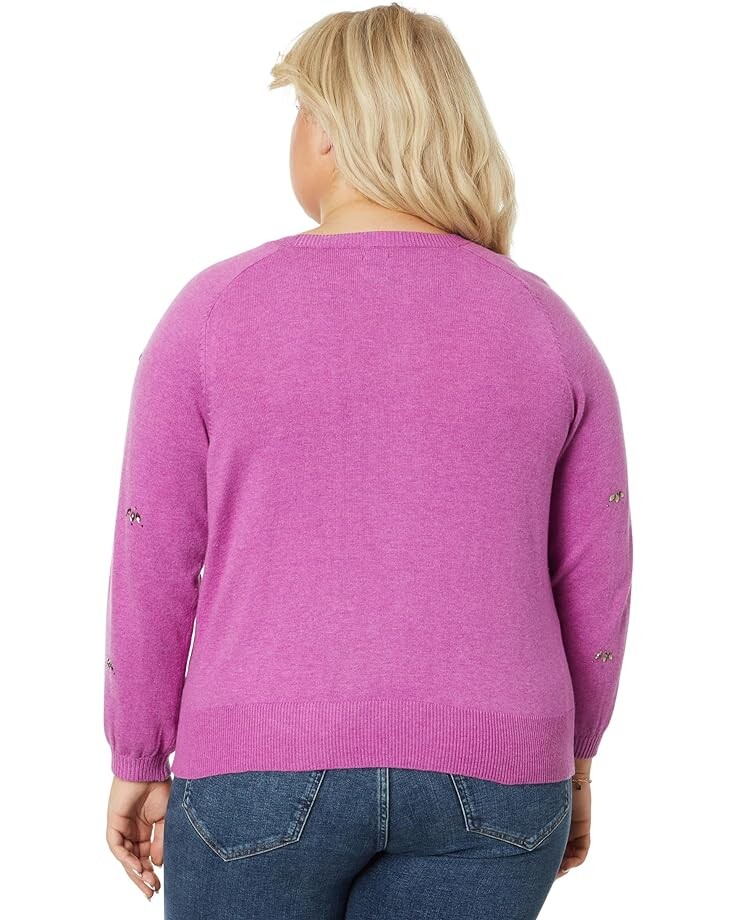 

Свитер NIC+ZOE Plus Size Hidden Gems Sweater, цвет Vivid Magenta