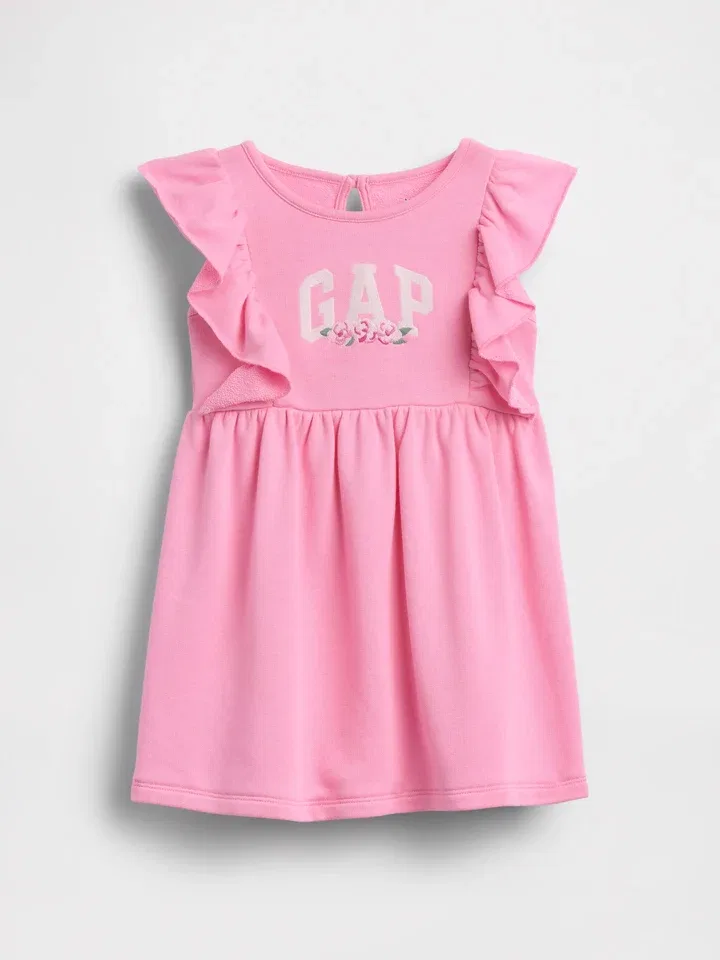 Платье с круглым вырезом, GAP, розовое