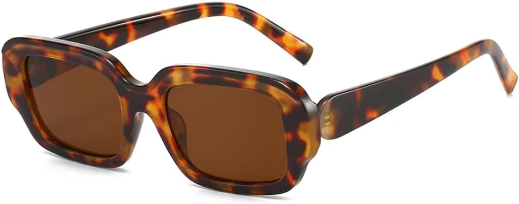 

Ретро-солнцезащитные очки класса люкс с контрастной оправой для женщин, узкая оправа, модный панк-стиль, солнцезащитные очки для мужчин с защитой от УФ-излучения UV400 SZVVBKK, Leopard Tea