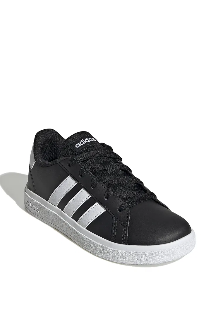 Кроссовки детские, шнуровка, Grand Court Lifestyle, Adidas, белый/черный — фото 2