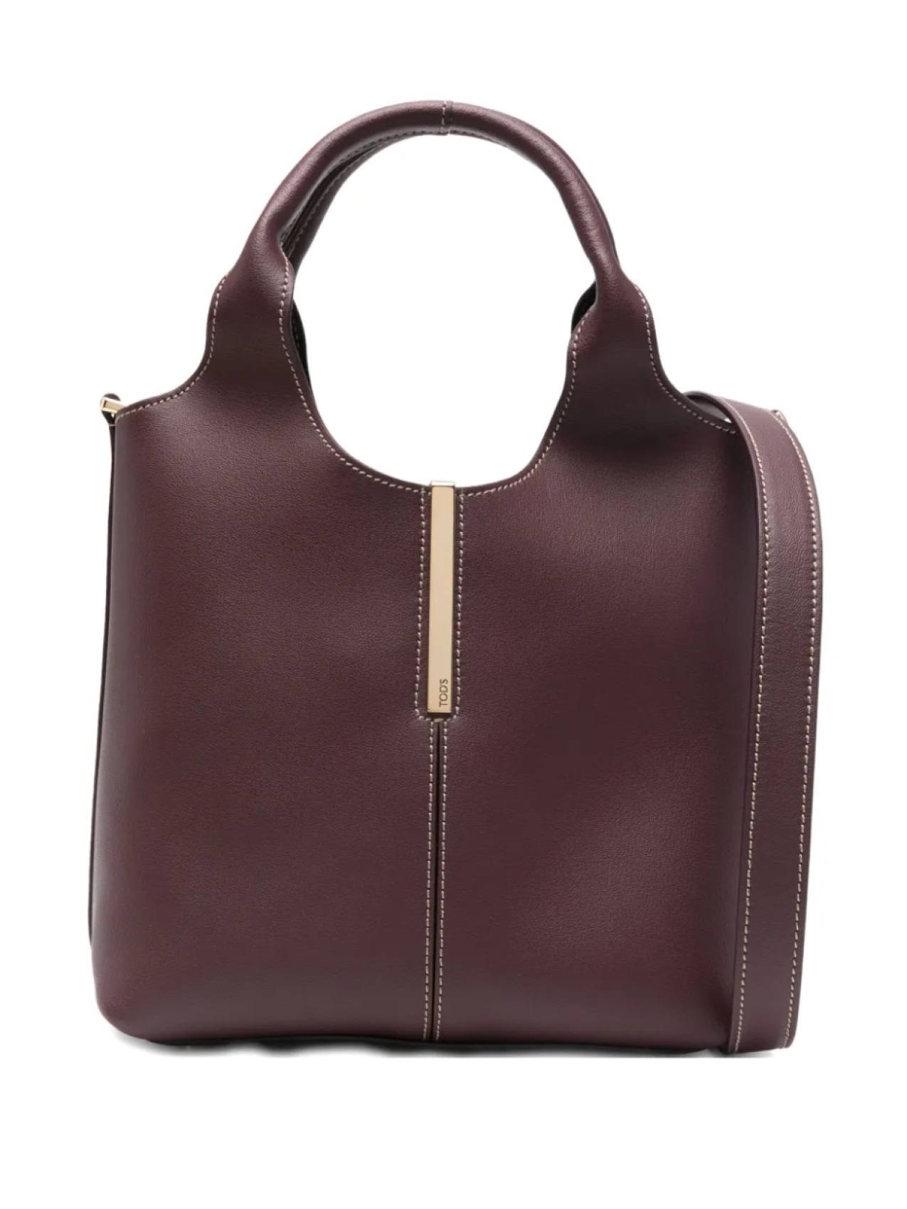 

Сумка-тоут Tod's small shopping из кожи, красный