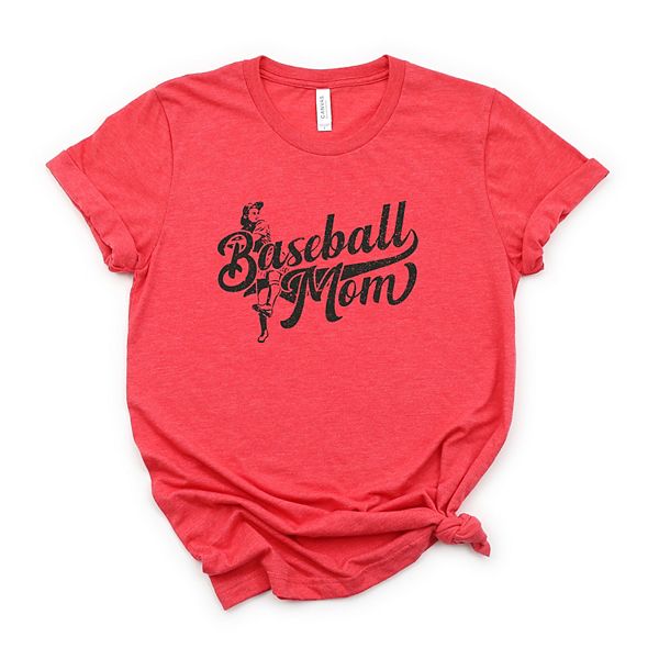 

Футболка с принтом Baseball mom cursive retro Simply Sage Market, Heather Red, Зеленый, Футболка с принтом Baseball mom cursive retro Simply Sage Market, Heather Red