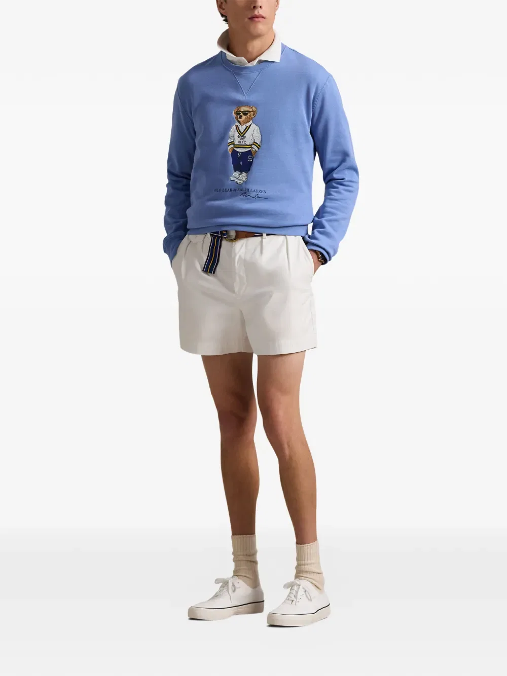 Толстовка с изображением медведя поло Polo Ralph Lauren, синий — фото 2