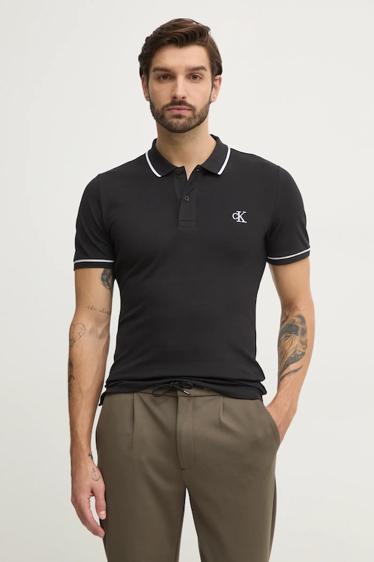 

Поло Calvin Klein Jeans, черный