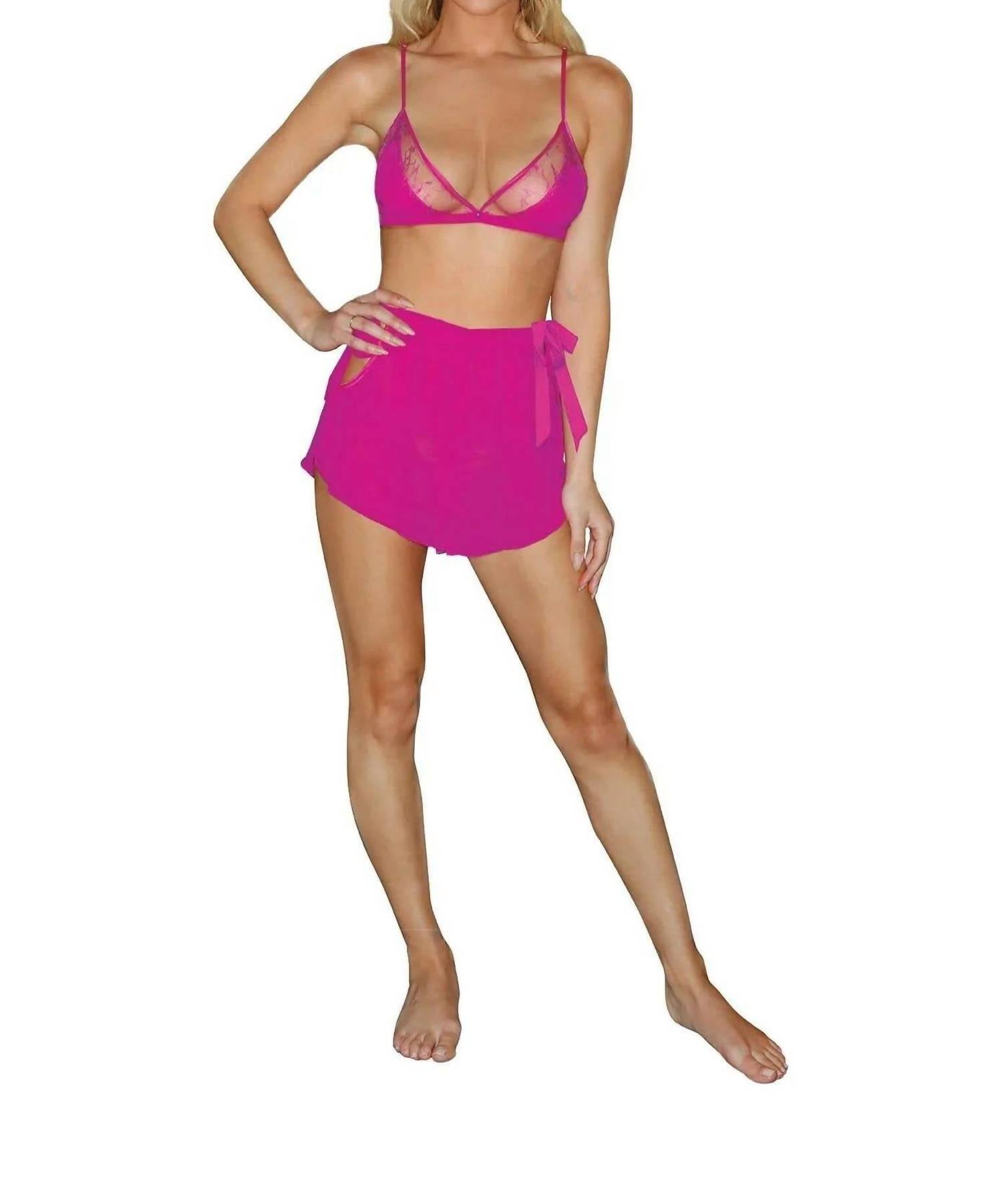 

Пижамный комплект из шифона и кружева Azalea Dreamgirl, Azalea