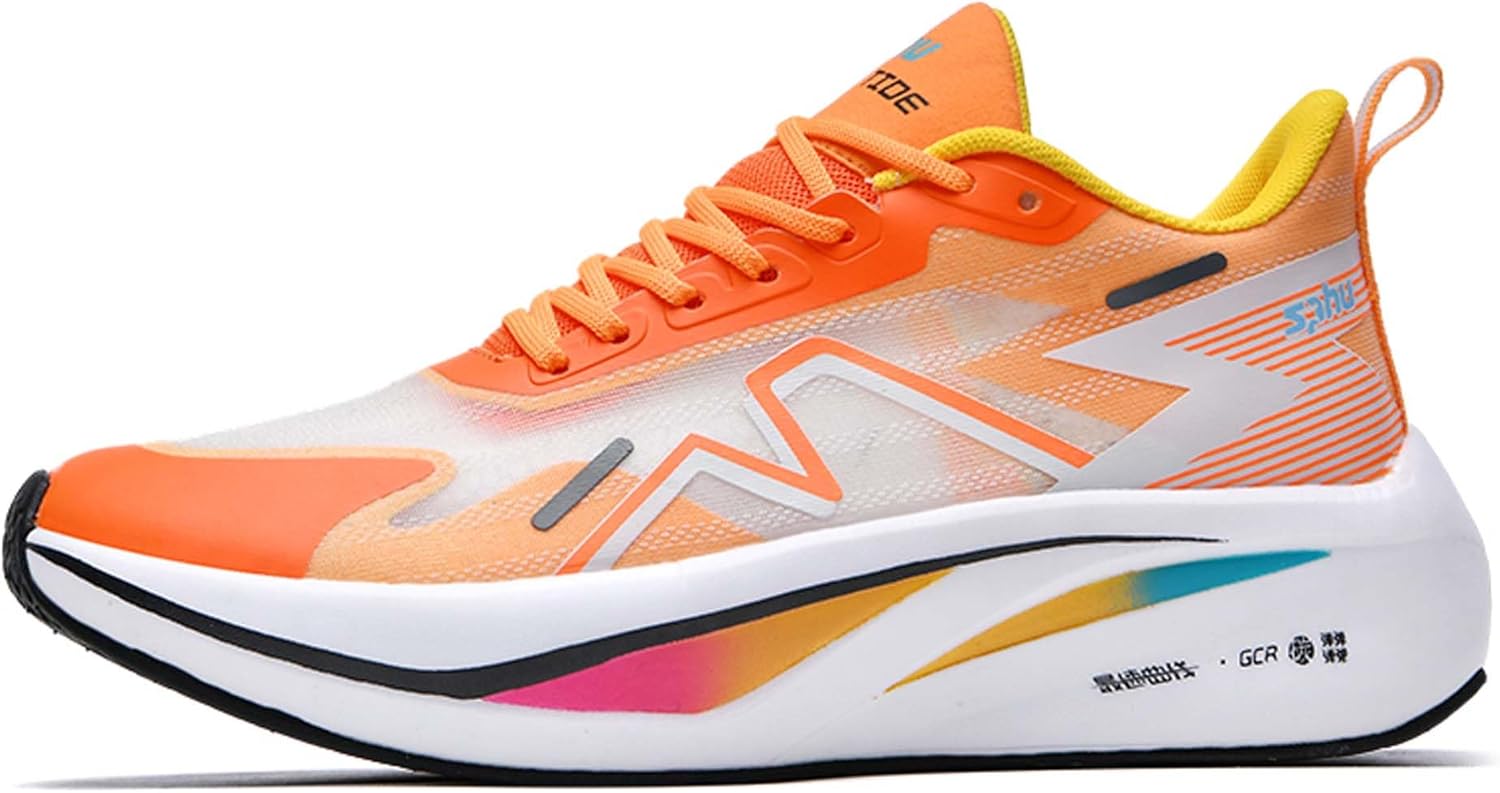 

Летние кроссовки Carbon Board, легкие и модные спортивные туфли, противоскользящие прогулочные кроссовки Generic, оранжевый