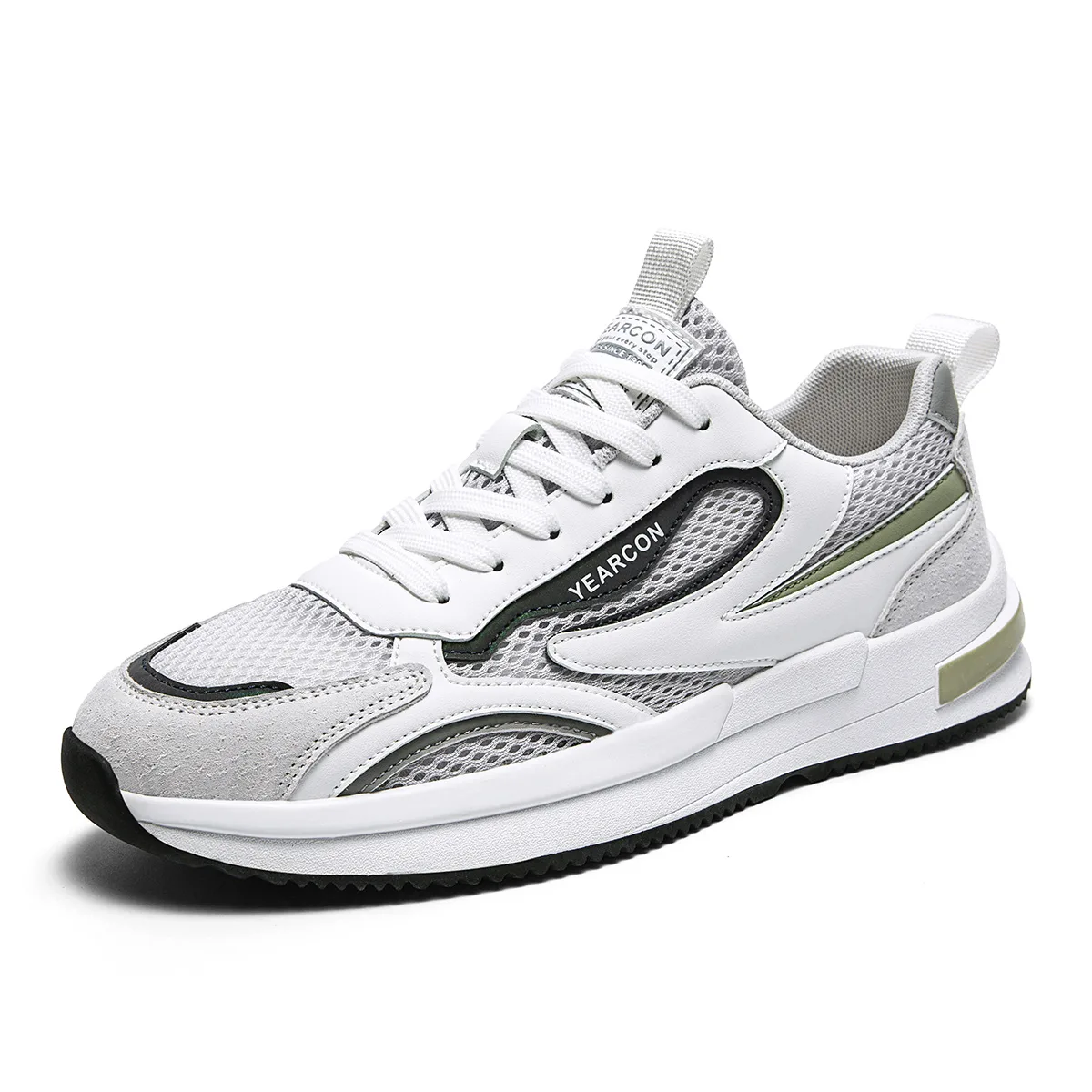 Кроссовки мужские низкие из искусственной кожи YEARCON, White Turquoise — фото 3
