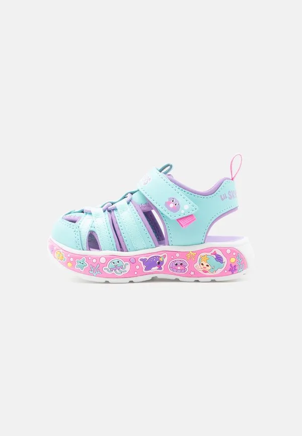 Игровая сцена, сандалии для брызг Skechers, Turquoise/Lavender