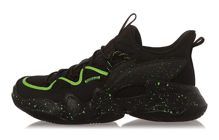 Кроссовки LINING YOUNG Kids Lifestyle Shoes GS Low-top Black/green