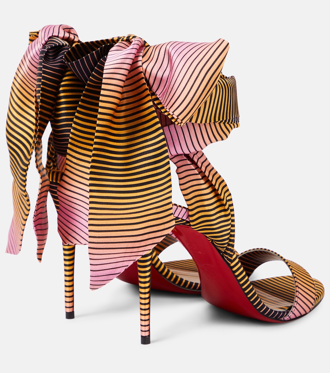 Сандалии Du Désert 100 из креп-сатина Christian Louboutin, Multi/Lin Multi — фото 2