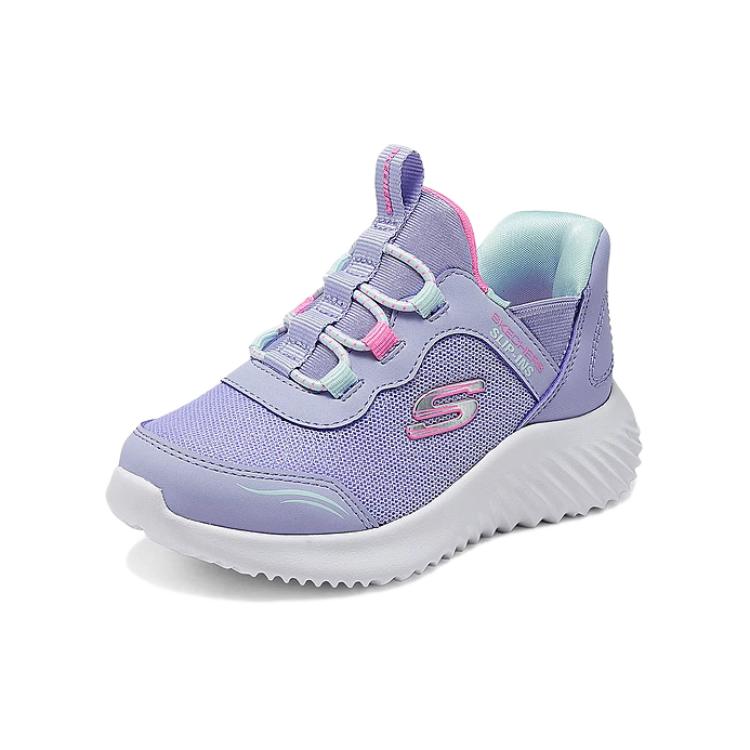 Skechers Kids Низкие противоскользящие износостойкие кроссовки для малышей SKECHERS GIRLS, фиолетовые, для младенцев и малышей — фото 2