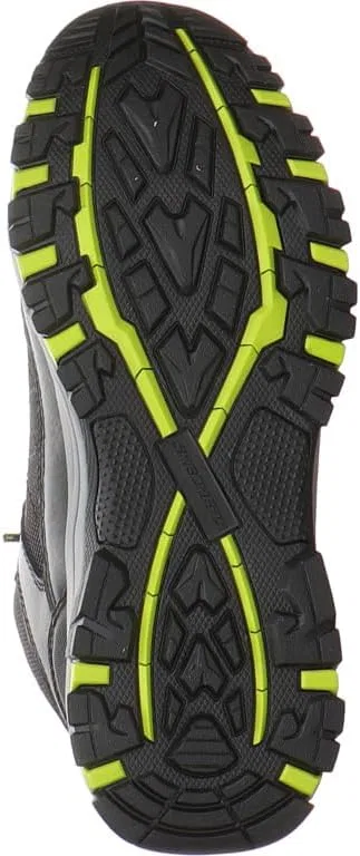 Походные кроссовки Skechers Selmen Melano для мужчин, Black Leather W Synthetic Mesh — фото 4