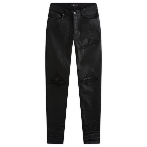 

Вощеные джинсы mx1 Amiri, черный