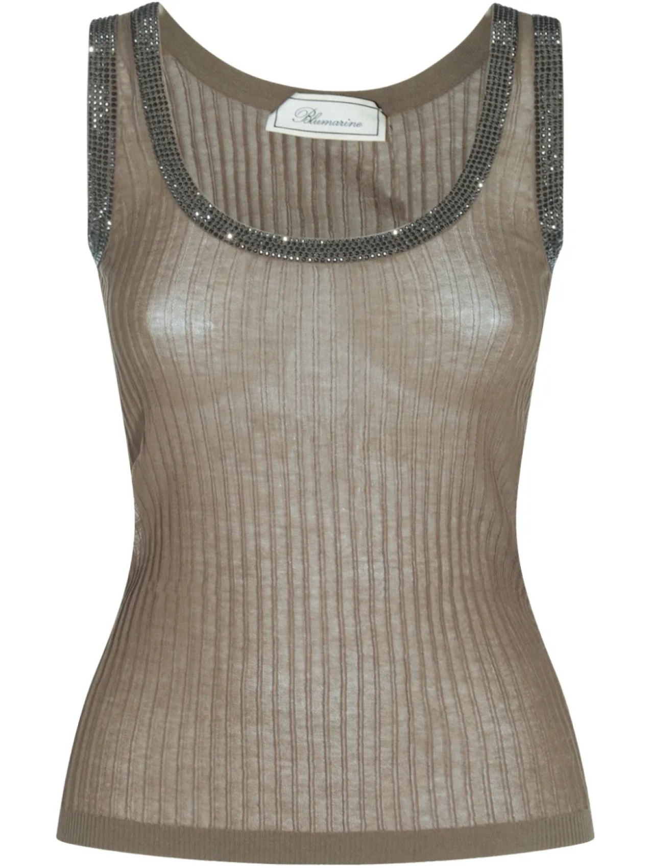 

Майка Blumarine с отделкой стразами, зеленый