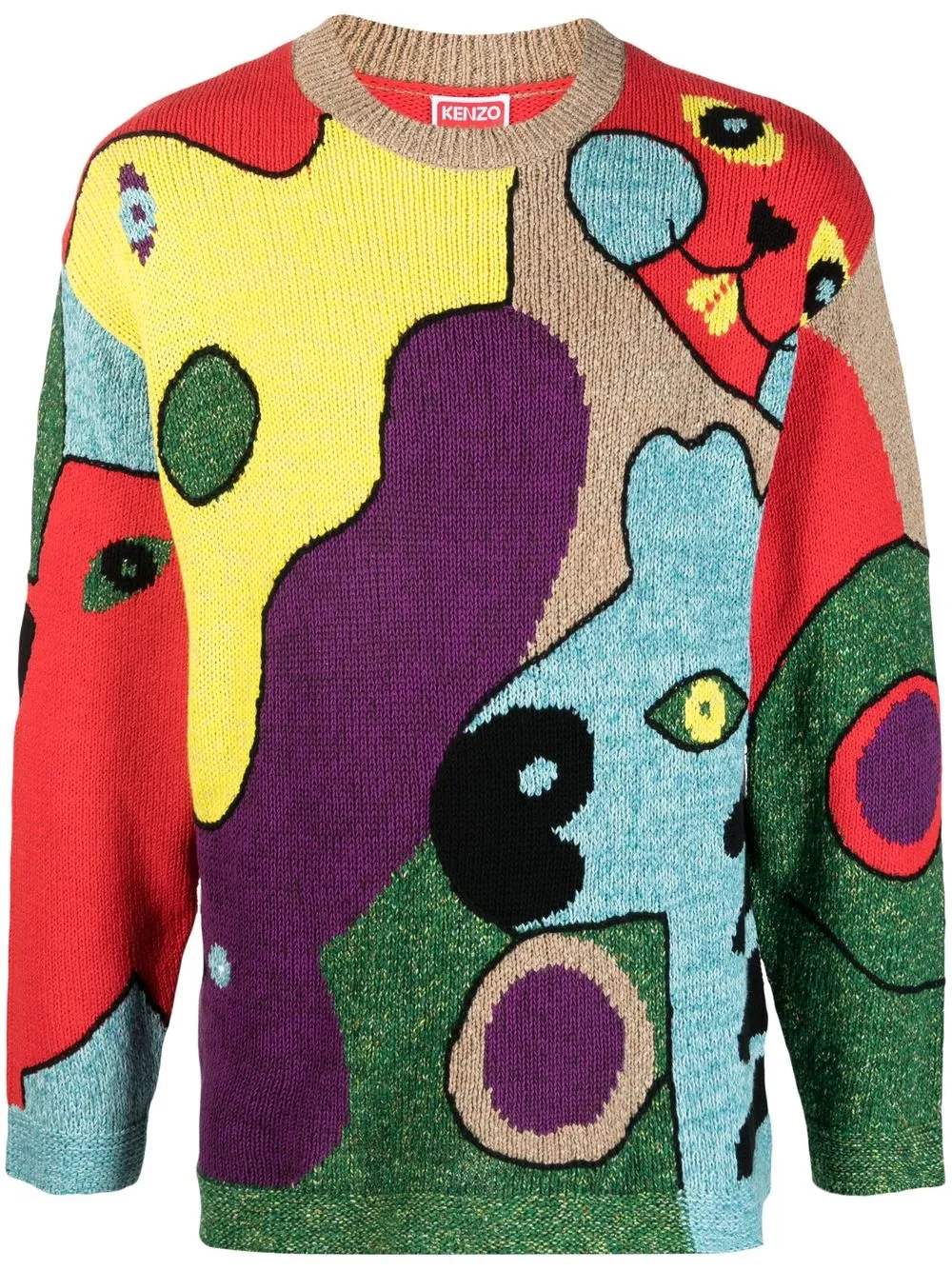 

Джемпер с узором KENZO, красный