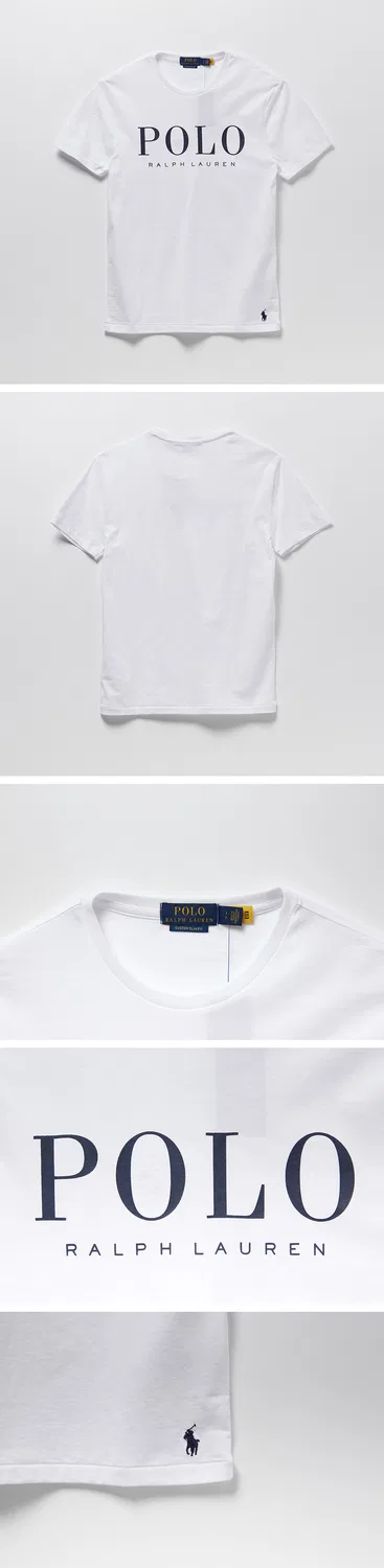 Мужская футболка с коротким рукавом и логотипом, белая, от Polo Ralph Lauren — фото 3