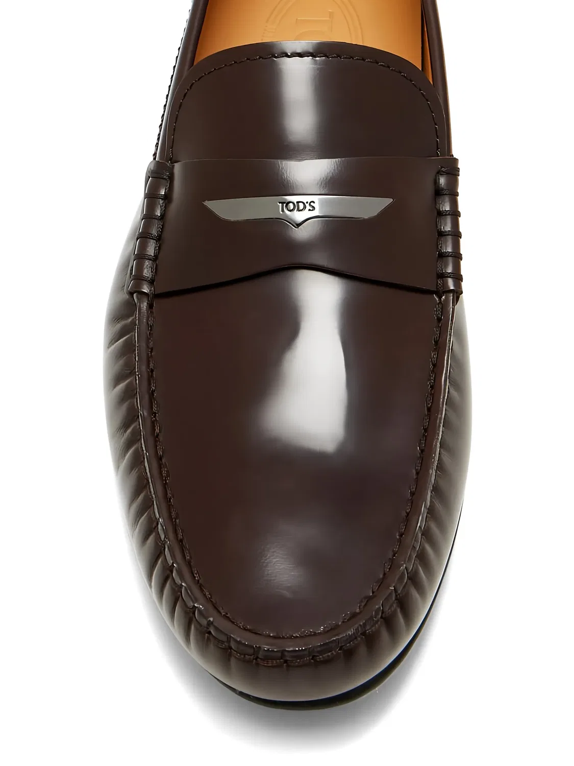Пенни-лоферы из зернистой кожи Tod's, коричневый — фото 4
