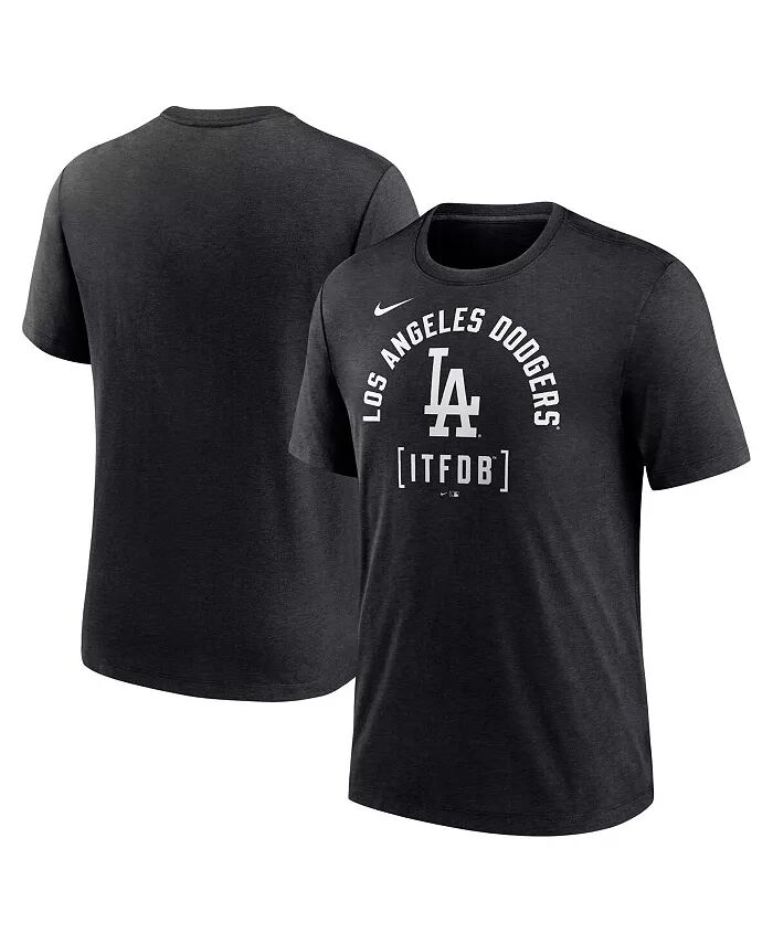 

Футболка мужская Heather Black Los Angeles Dodgers Swing Big Tri-Blend Nike