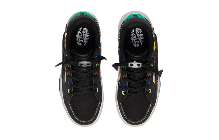 Детские кроссовки для скейтбординга YINGCHI GS Low-top, черные Lining Young — фото 4