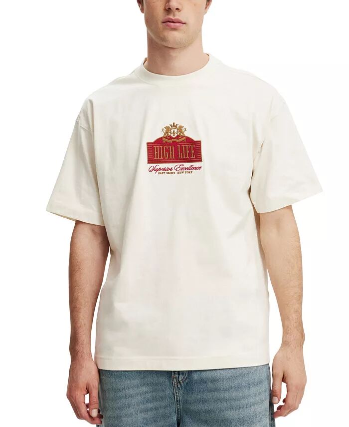 

Мужская футболка Box Fit с графическим принтом COTTON ON, коричневый/бежевый
