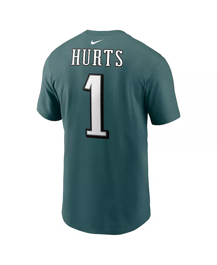 Мужская футболка с именем и номером игрока Philadelphia Eagles Джелена Хертса в цвете Midnight Green Nike — фото 4
