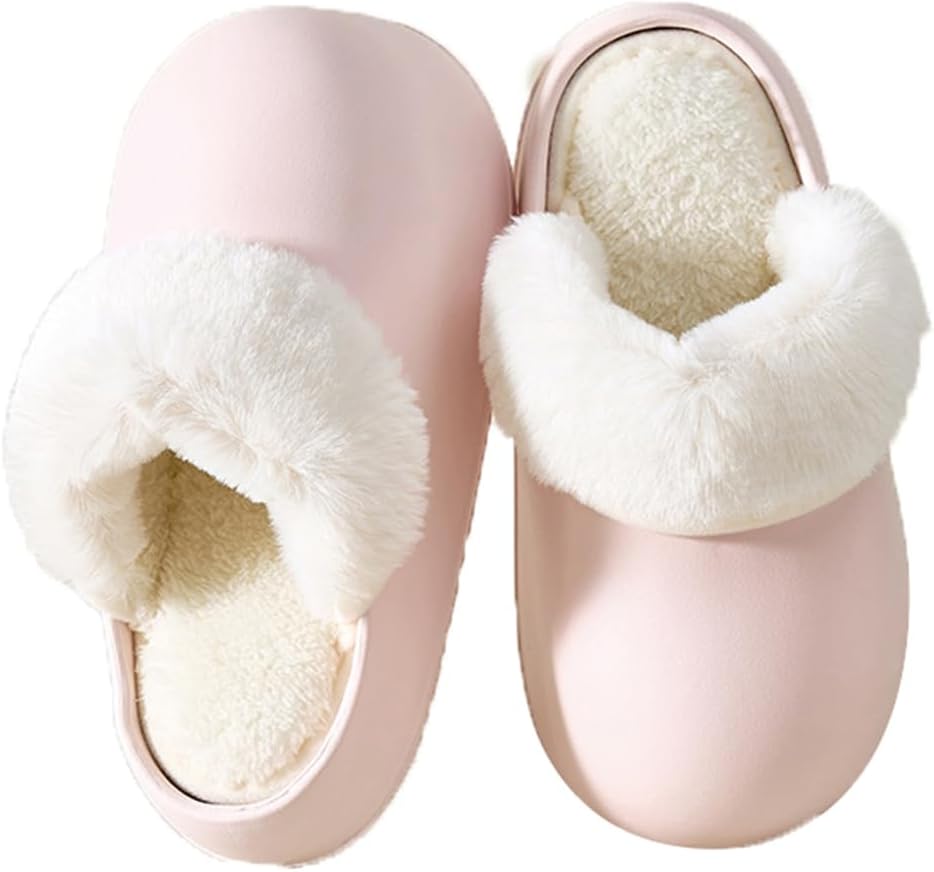 

Домашние тапочки Cliont для женщин и мужчин с мемори-пеной, удобные, теплые и нескользящие, розовый