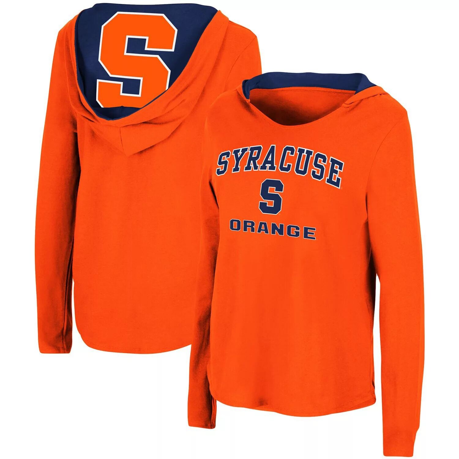 

Женская толстовка с капюшоном Colosseum Orange Syracuse Orange Catalina, футболка с длинными рукавами Colosseum