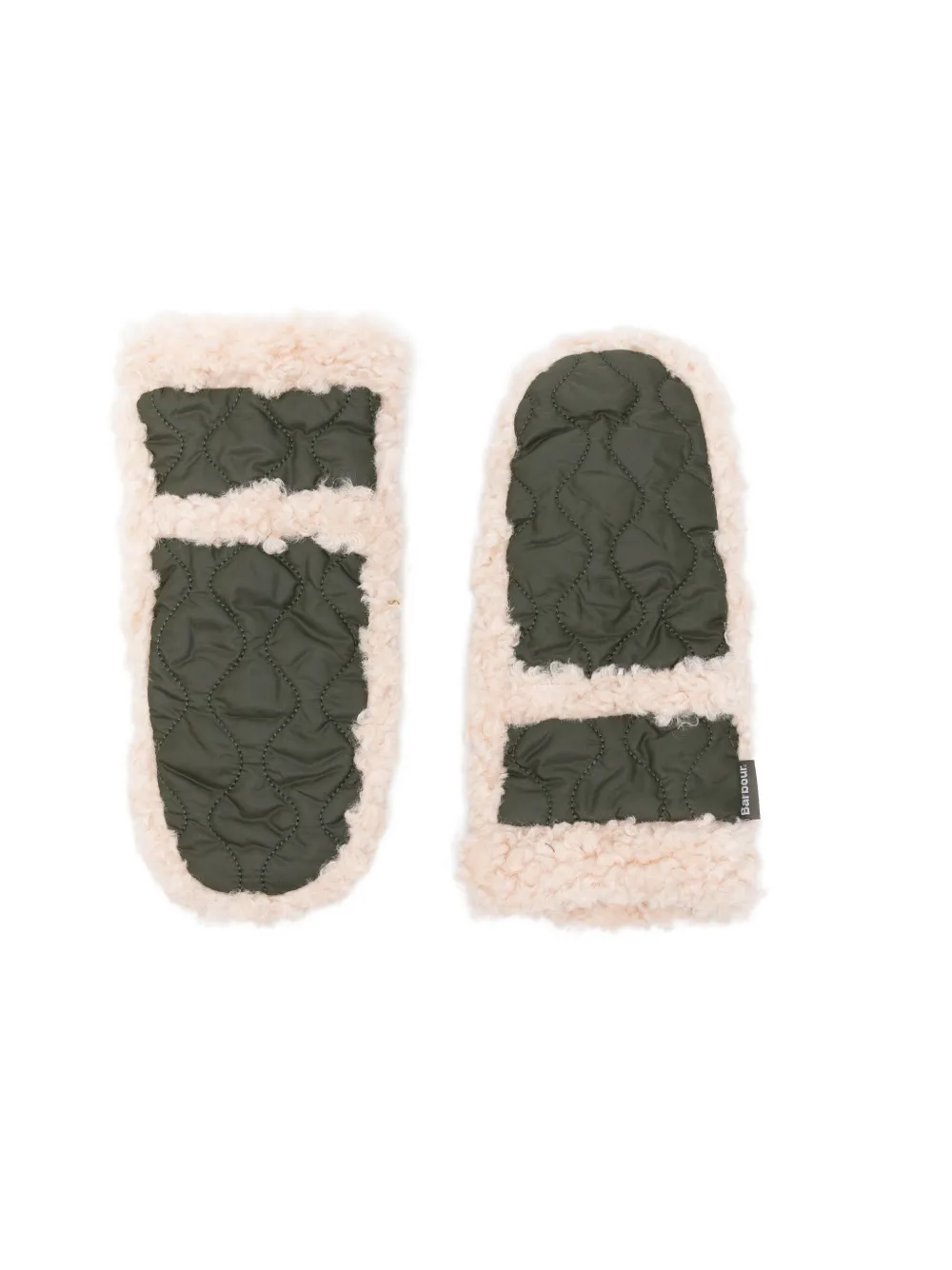 

Утепленные перчатки с отделкой из овчины Barbour, зеленый