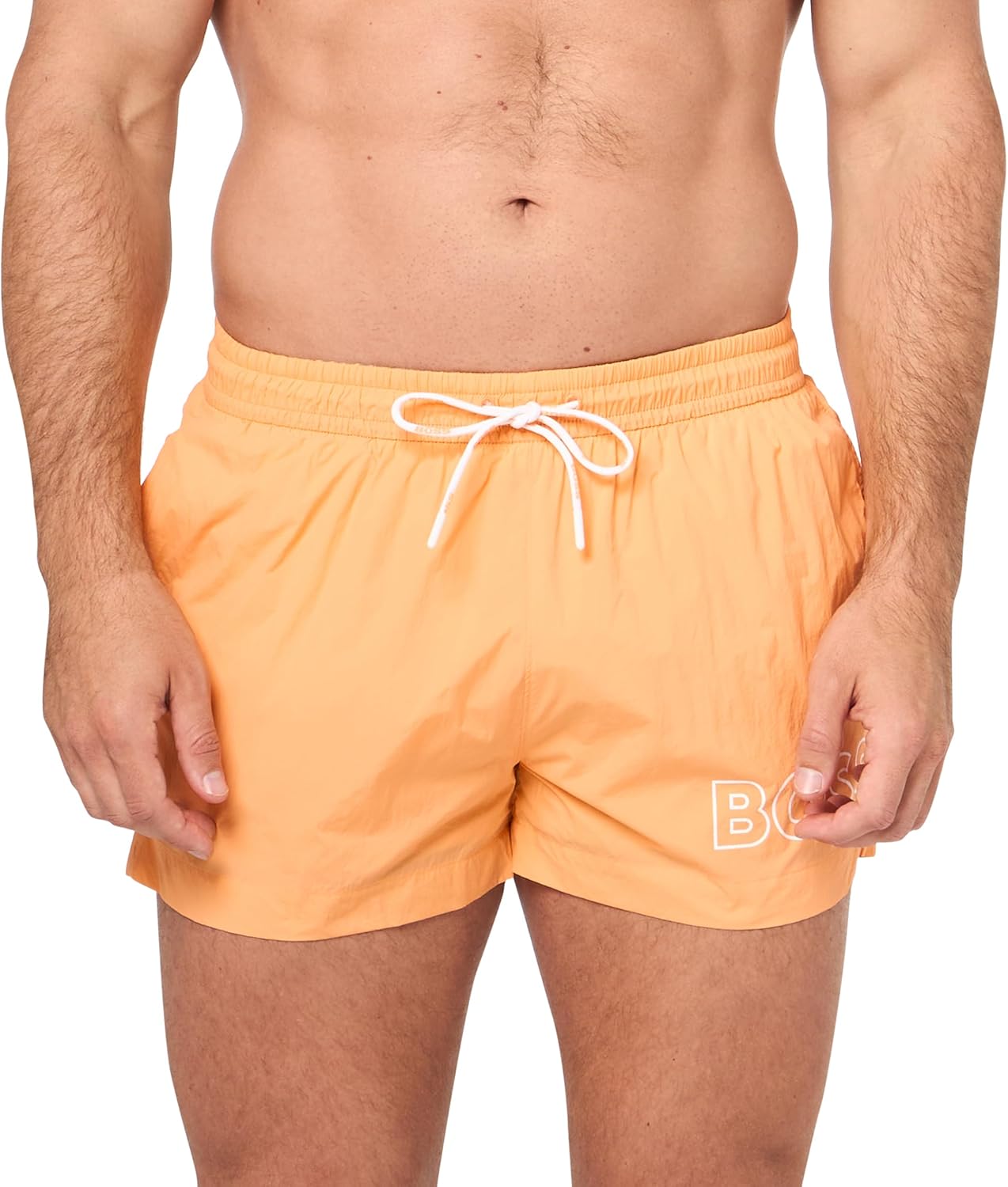 

Плавки-шорты мужские BOSS с большим логотипом, Peach Pitt