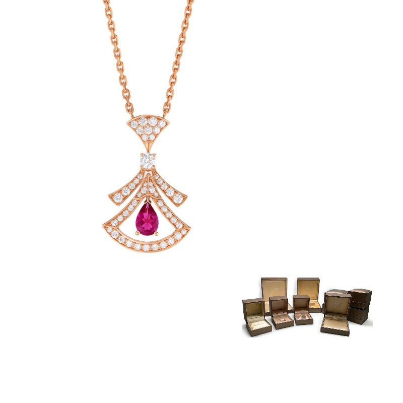 

BVLGARI Divas'Dream 18K розовое золото ожерелье унисекс rose gold