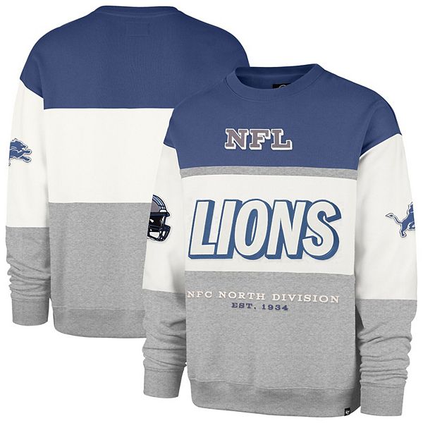 

Мужской свитшот '47 Detroit Lions Breeze Maximalist сине-серый 47 Brand