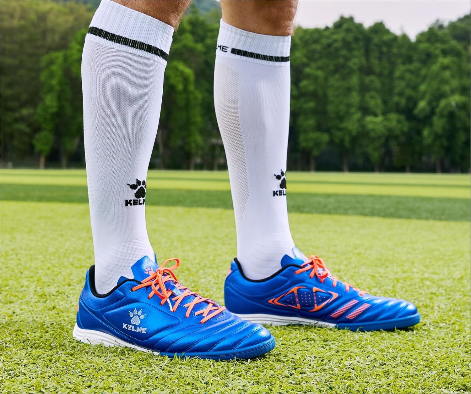 Футбольные обувь KELME Turf, футзальные бутсы для мужчин и женщин, футбол, бейсбол, синий — фото 2
