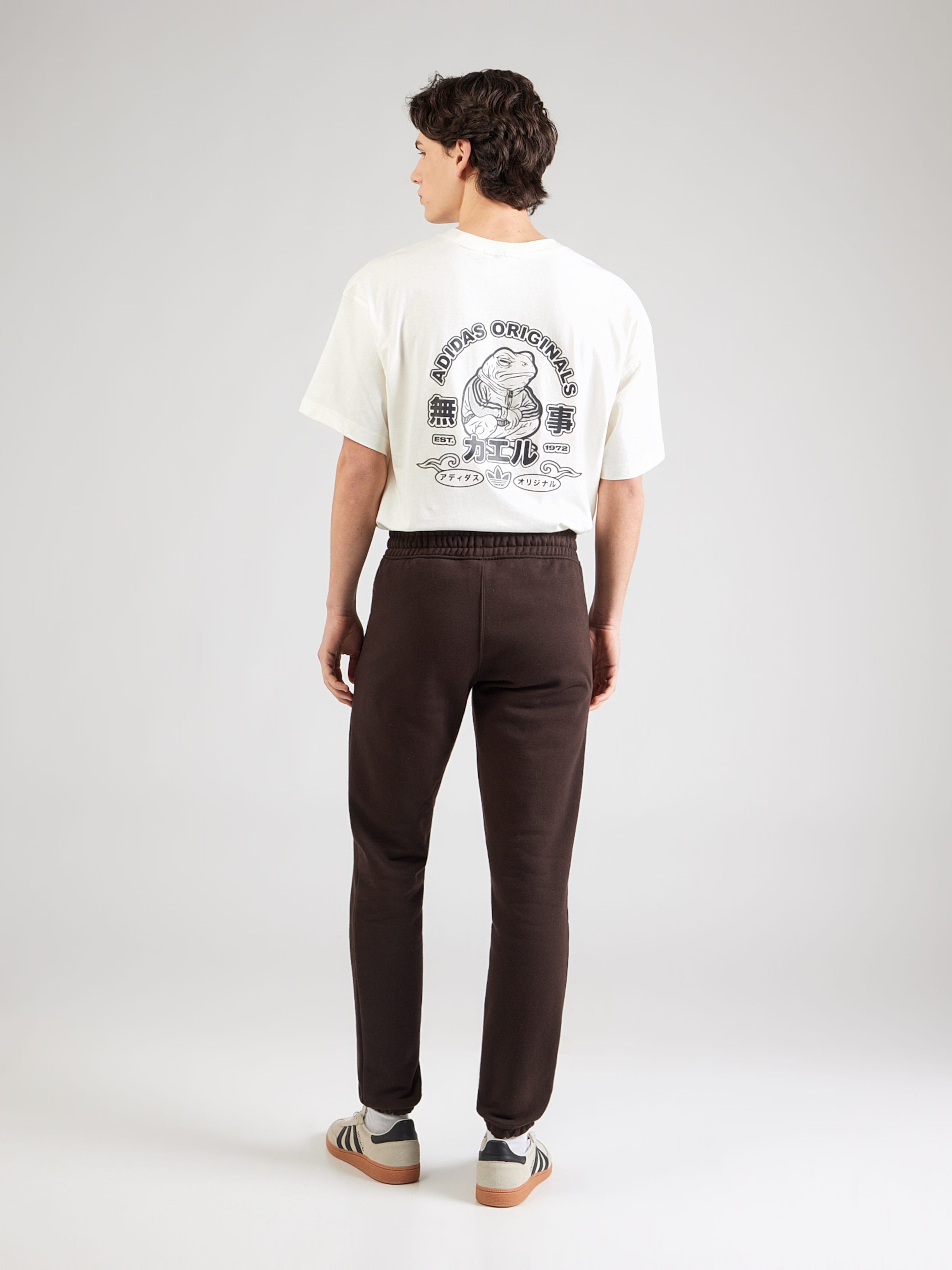 Adidas Originals Брюки-чинос 'Trefoil Essentials' в коричневом цвете — фото 3