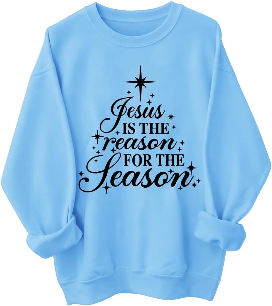 

Толстовка "Jesus Is The Reason For The Season", рождественский худи Christian Faith woati