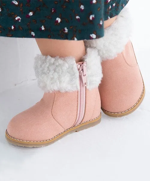 Ботинки с мехом POMPKINS, розовые