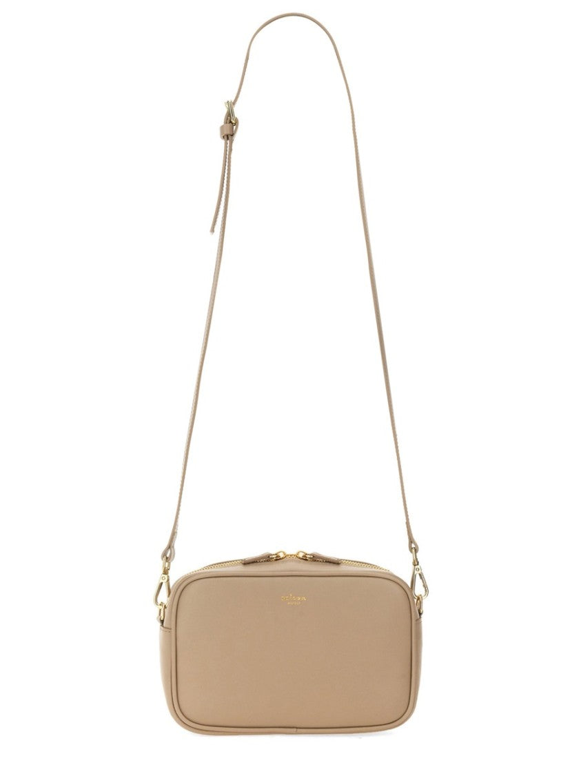 

Гладкая кожаная сумка через плечо из ягненка Kiton, розовый