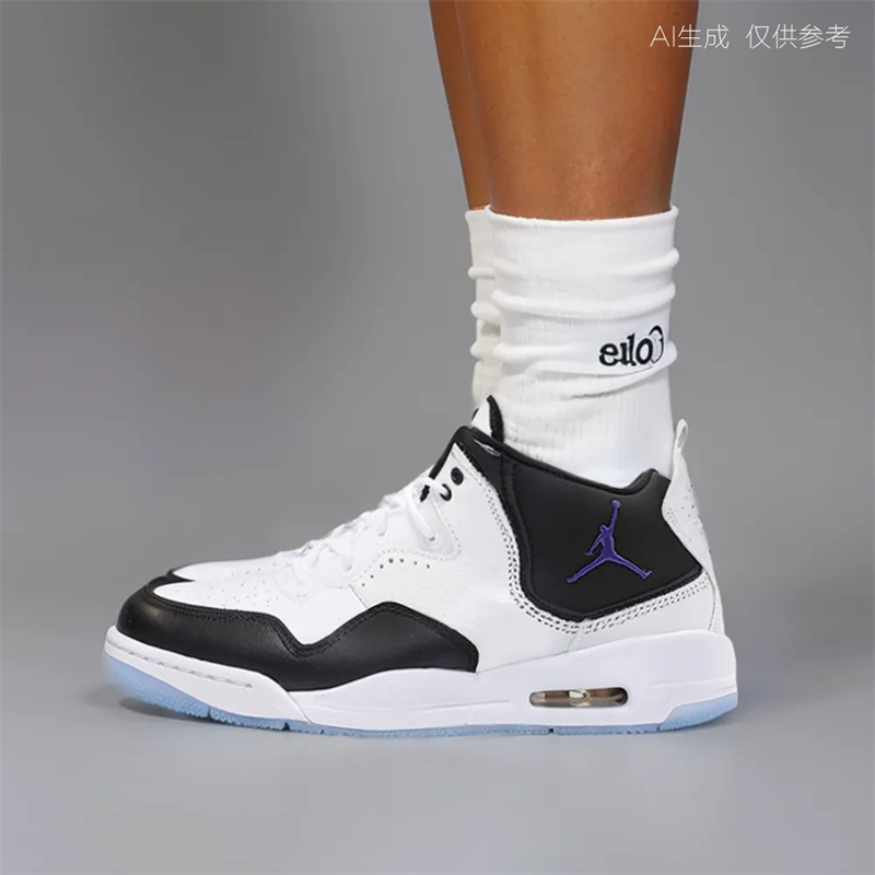 Jordan Детские баскетбольные кроссовки Courtside 23 черный белый — фото 3