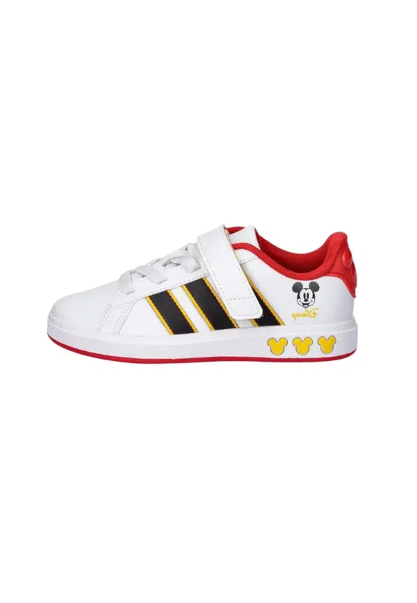 Кроссовки Adidas Performance Grand Court Mickey EL K Walking Trainers, белый с черным и золотым