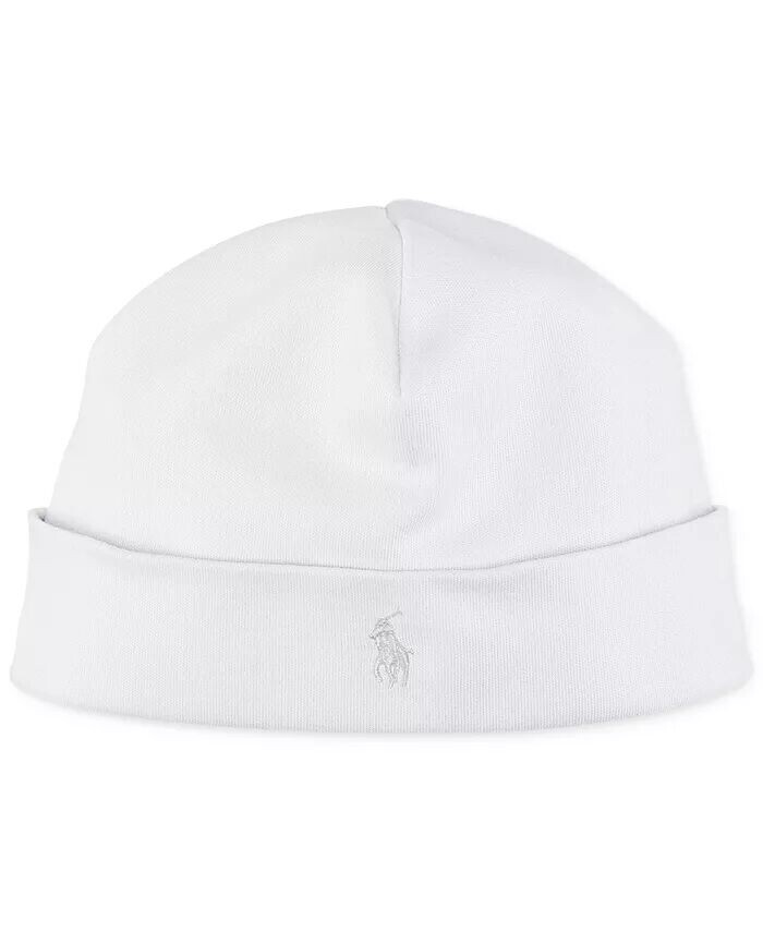 

Хлопковая шапка для мальчика или девочки Polo Ralph Lauren, белый