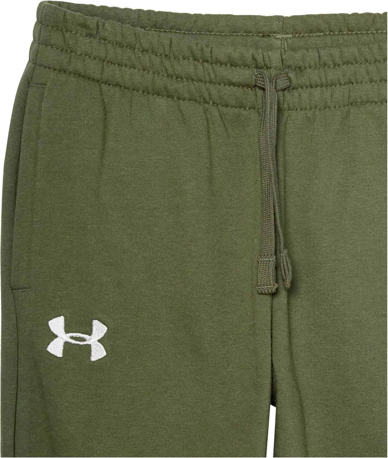 Детские спортивные брюки Under Armour Rival Fleece, Marine Od Green / White — фото 3
